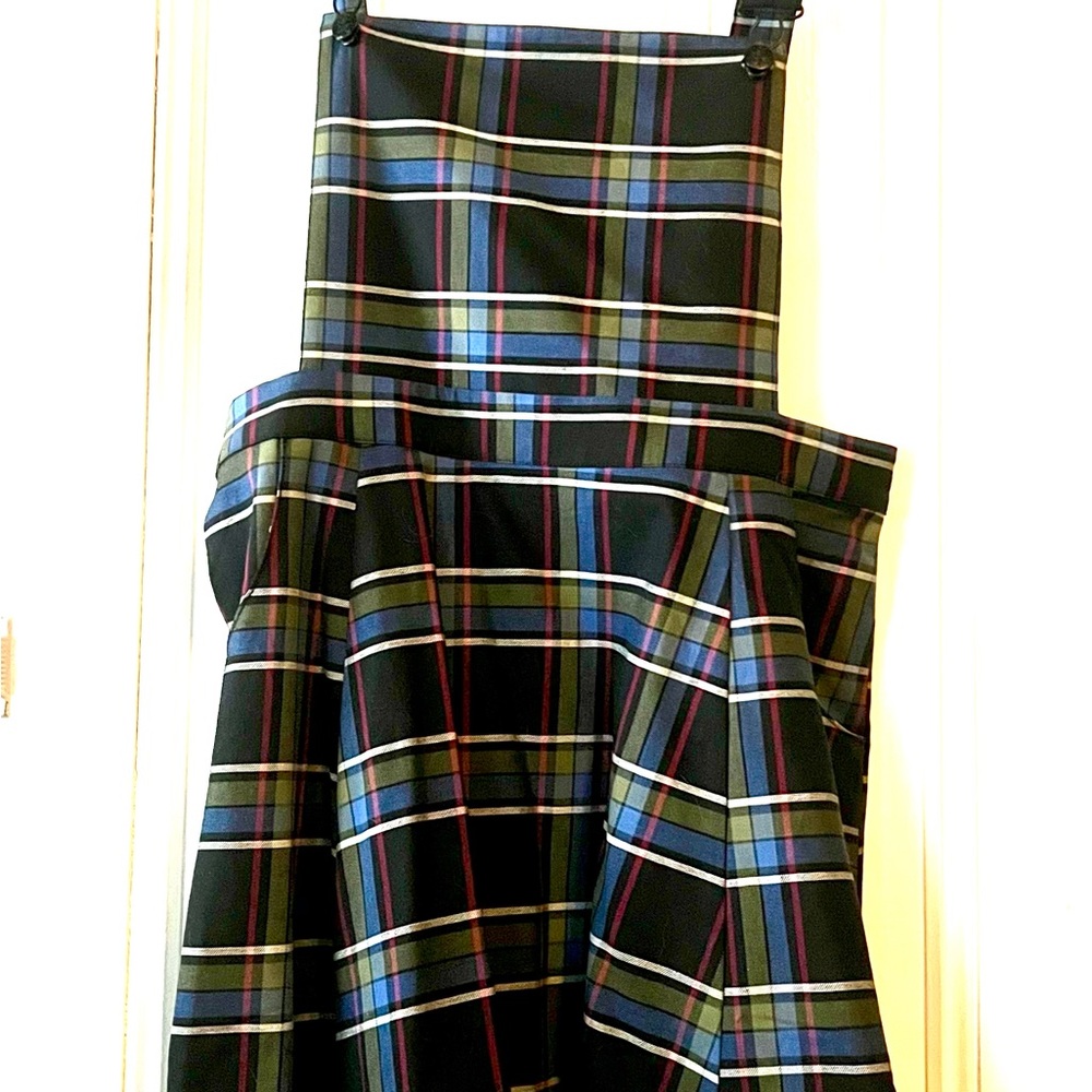 Black Friday Esmeralda Pinafore Tartan Bibbed Dress